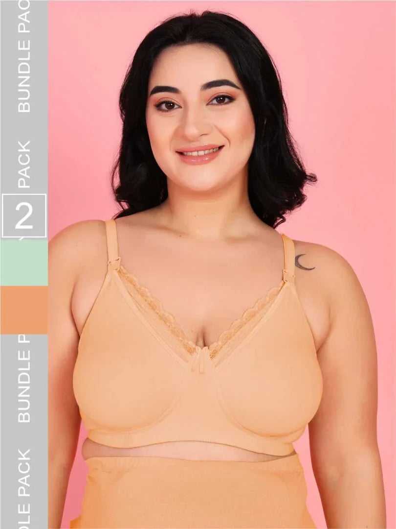 Mamma Presto Pack Of 2 Non Padded Nursing Maternity Bra