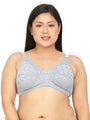 Grey Plus Size Non Padded Full Coverage Everyday Bra - Da Intimo - Lingerie Online Store India
