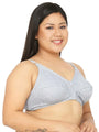 Grey Plus Size Non Padded Full Coverage Everyday Bra - Da Intimo - Lingerie Online Store India