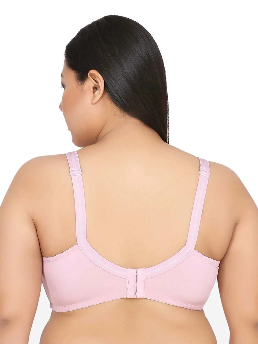 Pink Plus Size Lightly Padded Full Coverage Plunge Bra