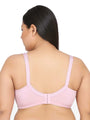 Pink Plus Size Lightly Padded Full Coverage Plunge Bra