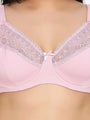 Pink Plus Size Lightly Padded Full Coverage Plunge Bra
