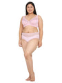 Pink Plus Size Lightly Padded Full Coverage Plunge Bra