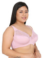 Pink Plus Size Lightly Padded Full Coverage Plunge Bra