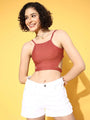 Rust Cut-out Crop Toplette