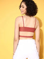 Rust Cut-out Crop Toplette