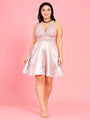 Da Intimo Women's Champange Gold 2 Pc Satin Bridal Babydoll Set