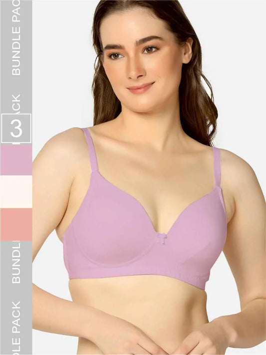 Pack Of 3 Soft Padded Everyday Comfort T-Shirt Bra