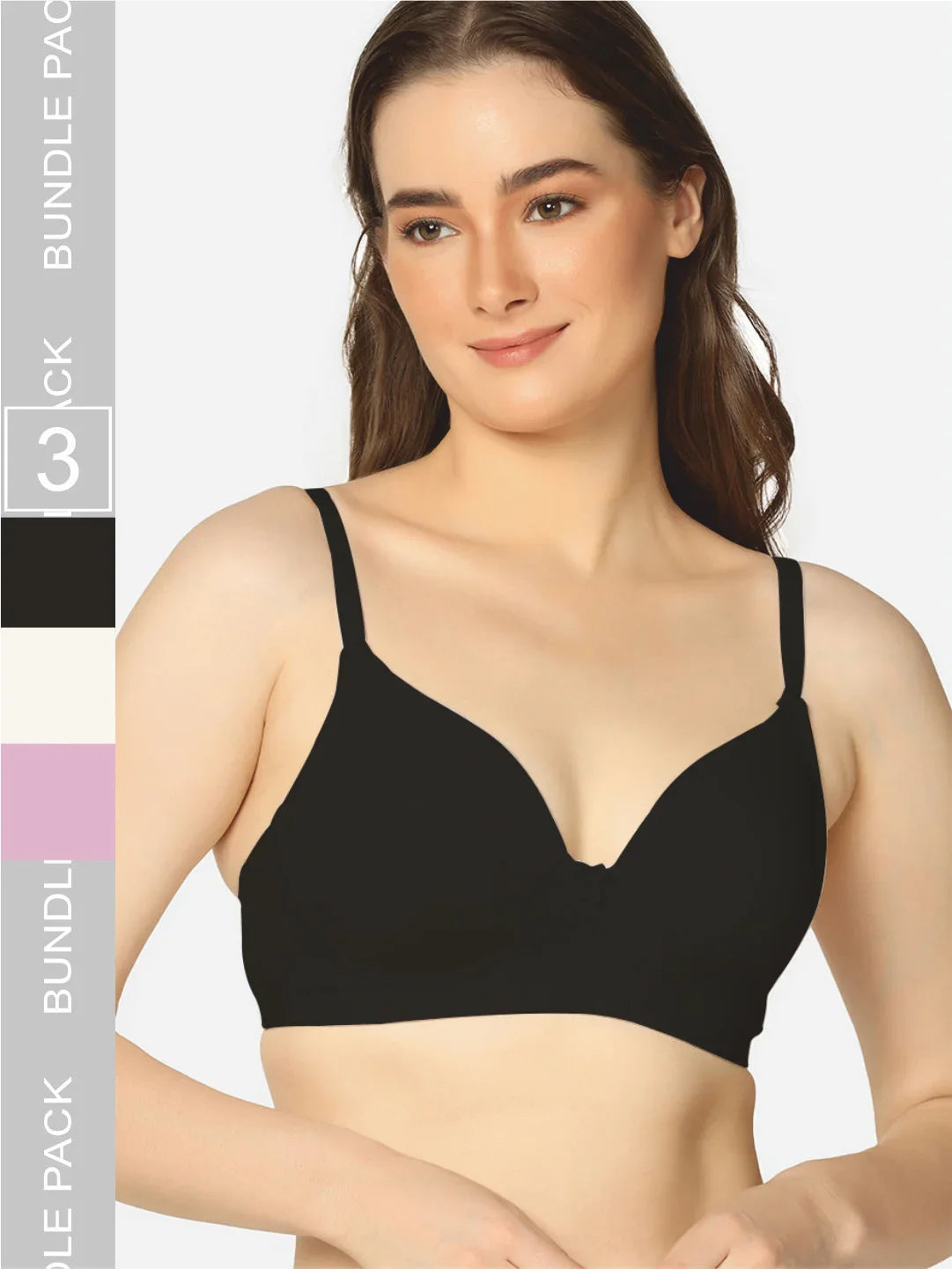Pack Of 3 Soft Padded Everyday Comfort T-Shirt Bra