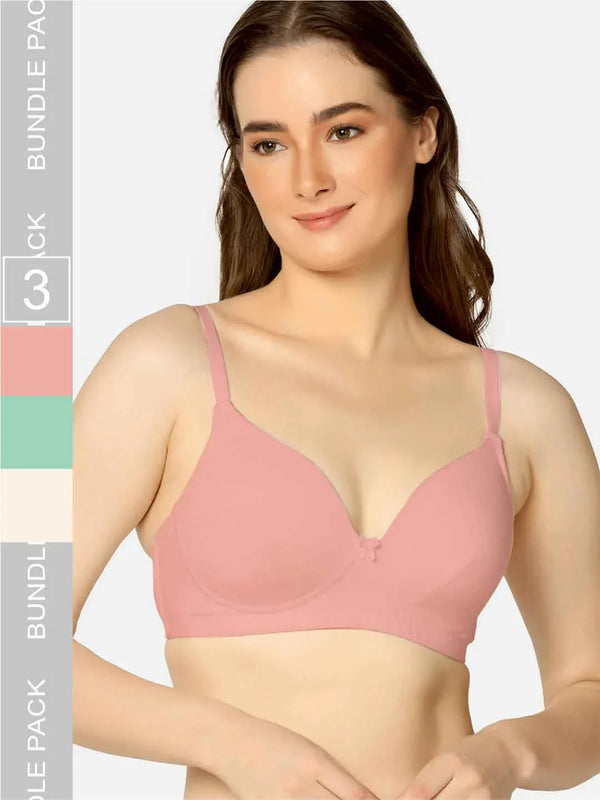 Pack Of 3 Soft Padded Everyday Comfort T-Shirt Bra
