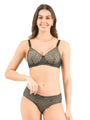 Lightly Padded Full Coverage Lace Bra & Panty Set