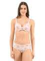 Floral Printed Cotton Under Wired Padded Full Coverage Bra & Panty Set
