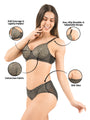 Lightly Padded Full Coverage Lace Bra & Panty Set