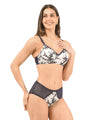 Floral Printed Cotton Wired Padded Full Coverage Bra & Panty Set