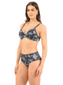 Floral Printed Cotton Wired Padded Full Coverage Bra & Panty Set