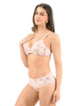 Floral Printed Cotton Under Wired Padded Full Coverage Bra & Panty Set