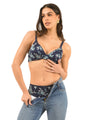 Floral Printed Cotton Wired Padded Full Coverage Bra & Panty Set