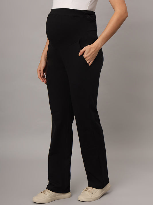 Mamma Presto High Waist Black Maternity Trousers