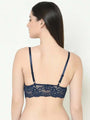 Navy Smooth Lace Cage Bralette - Da Intimo - Lingerie Online Store India