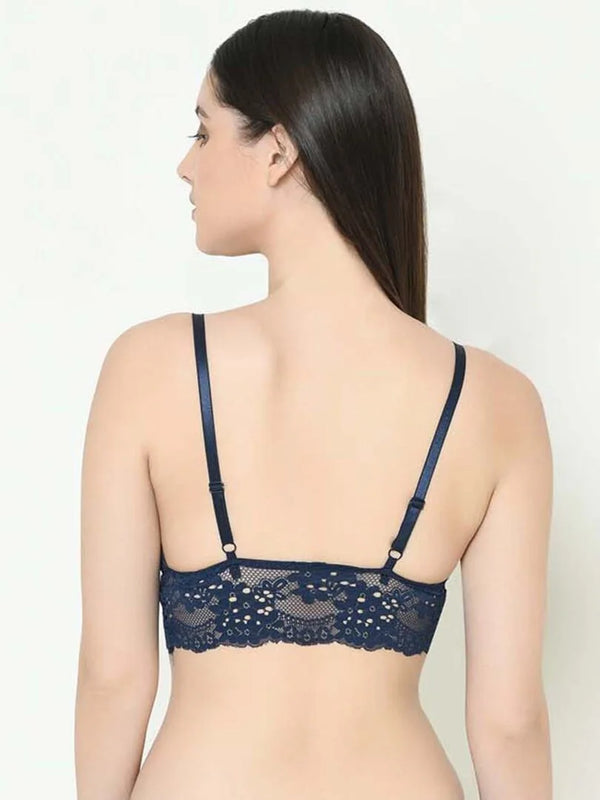 Black Cage Lacy Bralette - Da Intimo - Lingerie Online Store India