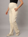 Mamma Presto High Waist Offwhite Maternity Trousers