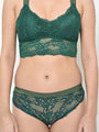 Green Lacy Criss Cross Pretty Back Bralette - Da Intimo - Lingerie Online Store India