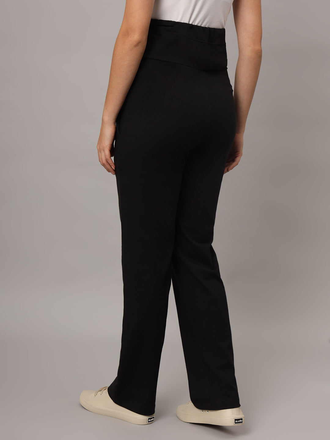 Mamma Presto High Waist Black Maternity Trousers