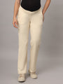 Mamma Presto Low Waist Offwhite Maternity Trousers