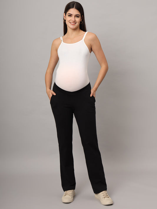 Mamma Presto Low Waist Black Maternity Trousers