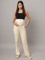 Mamma Presto High Waist Offwhite Maternity Trousers