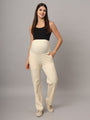 Mamma Presto High Waist Offwhite Maternity Trousers