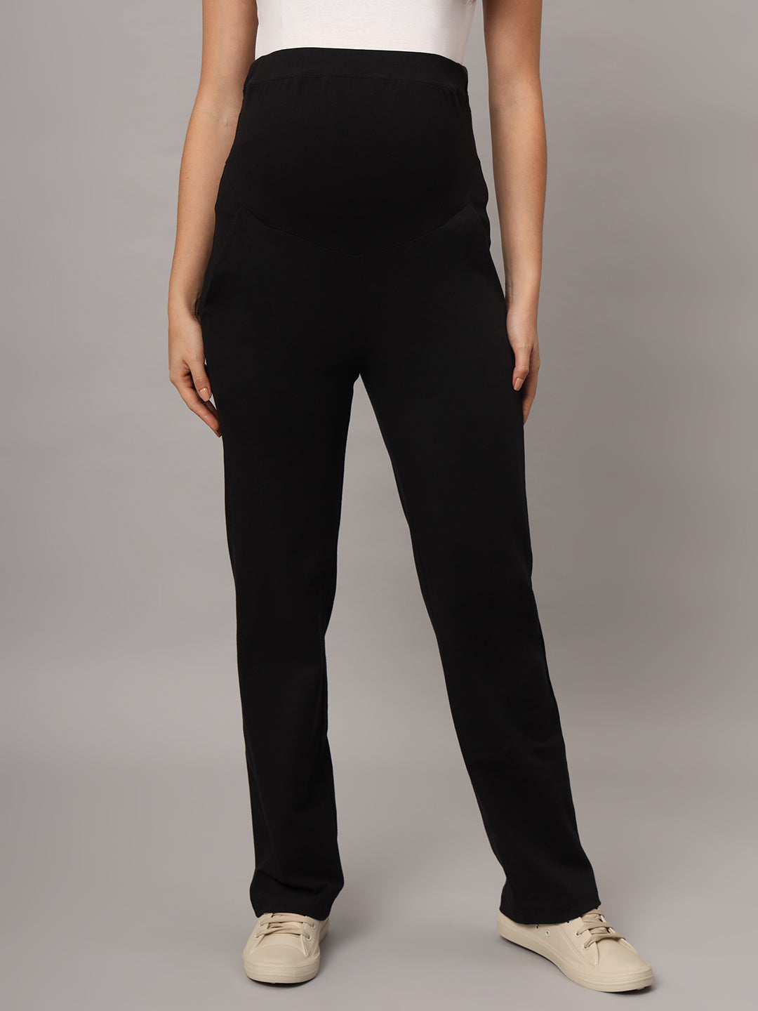 Mamma Presto High Waist Black Maternity Trousers