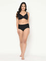 Black Plus Size Underwired Lightly Padded Everyday Bra - Da Intimo - Lingerie Online Store India