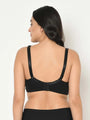 Black Cotton Full Coverage Plus Size Bra - Da Intimo - Lingerie Online Store India