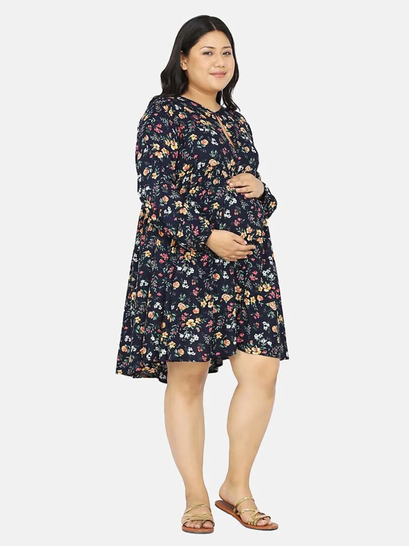 Printed Maternity Nightdress - Da Intimo - Lingerie Online Store India
