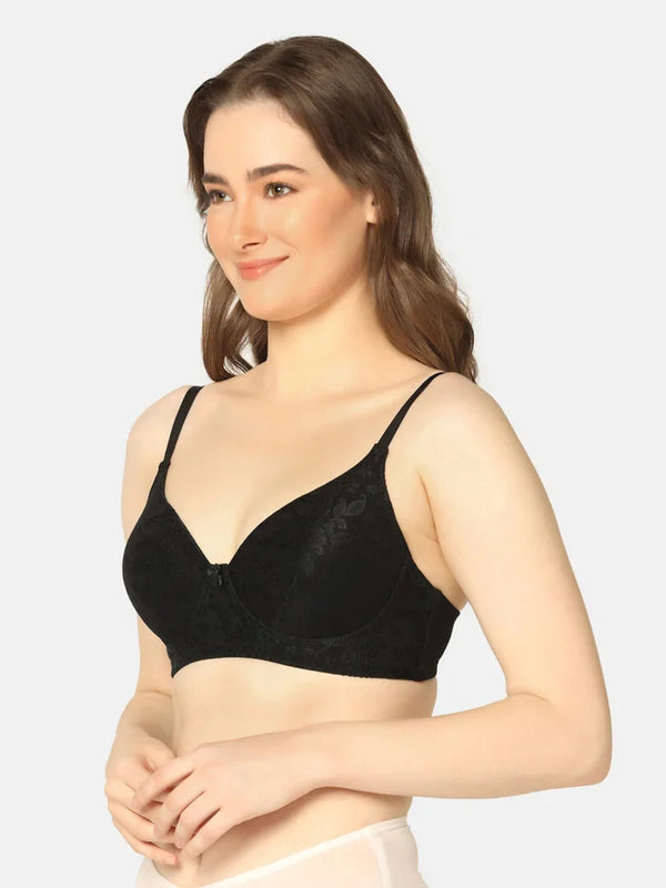 Lightly Padded Lacy Design T-Shirt Bra