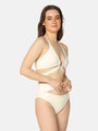 Cut Out Ring Design Stylish Solid Swimwear Set - Da Intimo - Lingerie Online Store India