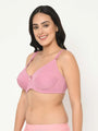 Pink Plus Size Underwired Lightly Padded Everyday Bra - Da Intimo - Lingerie Online Store India