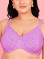 Curvy Love Plus Size Soft Lace Full Coverage Underwire Mauve Bra