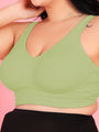 Curvy Love Plus Size Full Coverage Non Padded Green Bra