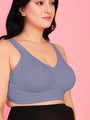 Curvy Love Plus Size Full Coverage Non Padded Grey Bra