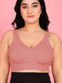 Curvy Love Plus Size Full Coverage Non Padded Peach Bra