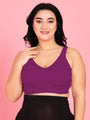 Curvy Love Plus Size Full Coverage Non Padded Wine Bra