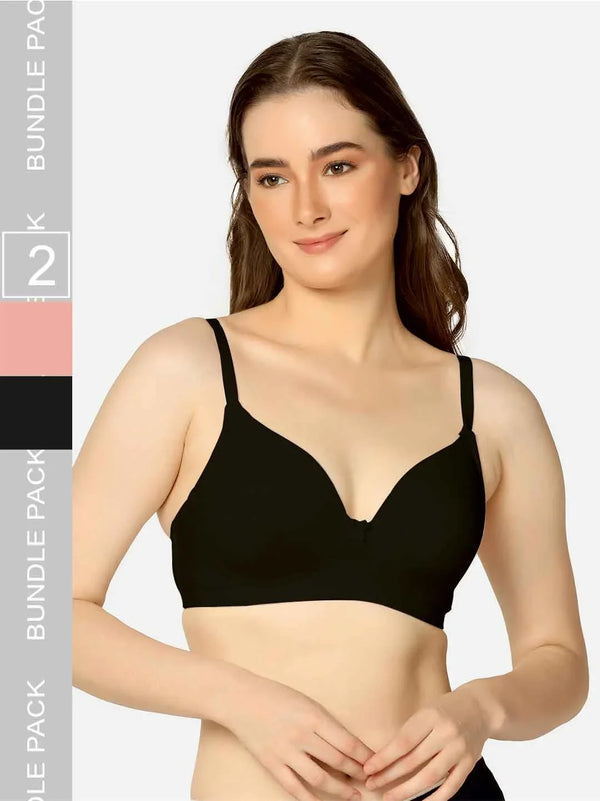 Pack Of Two Soft Padded Everyday Comfort T-Shirt Bra