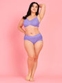 Curvy Love Pack of 2 Plus Size Soft Lace Full Coverage Underwire Parrot & Blue Bra