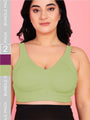 Curvy Love Pack of 2 Plus Size Full Coverage Non Padded Wine & Green Bra