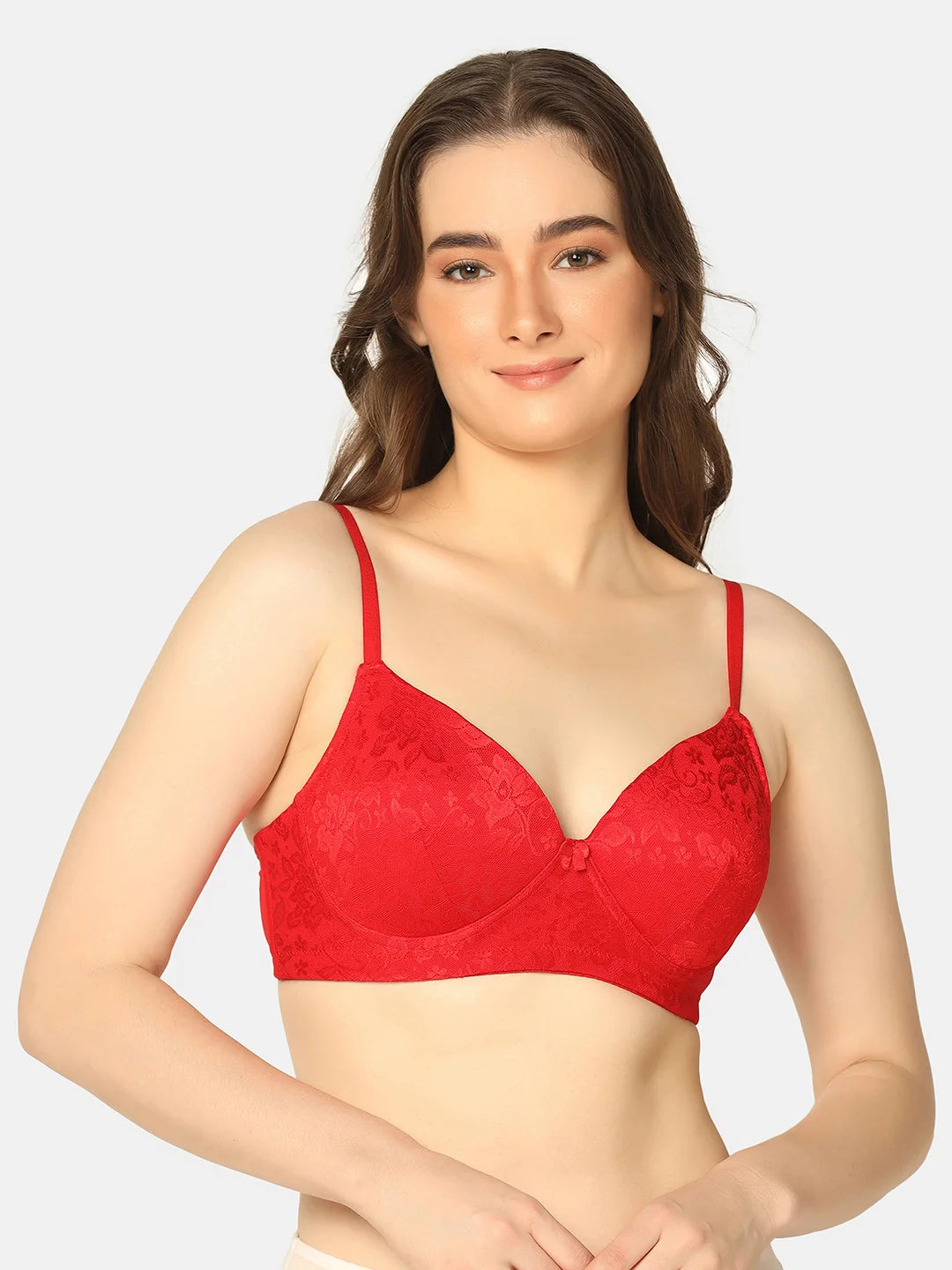 Pack Of 3 Lightly Padded Lacy Design Everyday T-Shirt Bra