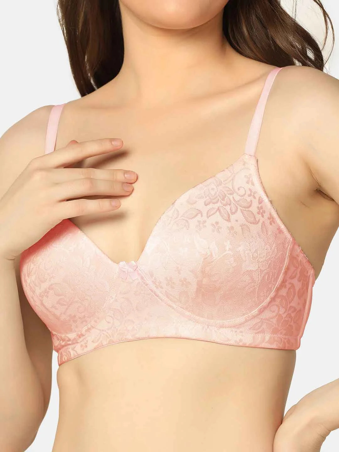 Pack Of 4 Lightly Padded Lacy Design Everyday T-Shirt Bra - Da Intimo - Lingerie Online Store India