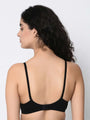 Black Lightly Padded Non-Underwire Medium Coverage T-Shirts Bra