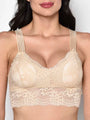 Beige Lacey Bra and Panty Set - Da Intimo - Lingerie Online Store India